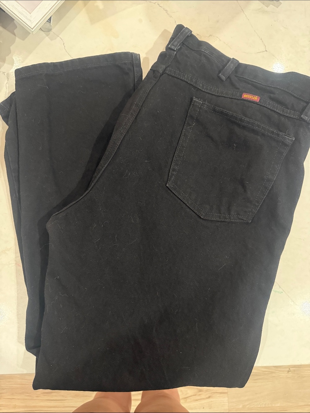 Rustler Black Relaxed Men's Jeans